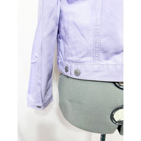 Levi's NWT Sz L Purple Rose Long Sleeve Denim Trucker Jacket - Picture 7 of 11